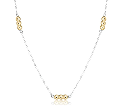 15" choker joy simplicity chain sterling mixed metal - 3mm gold by enewton