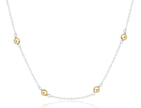 15" choker simplicity chain sterling mixed metal - classic 4mm gold by enewton