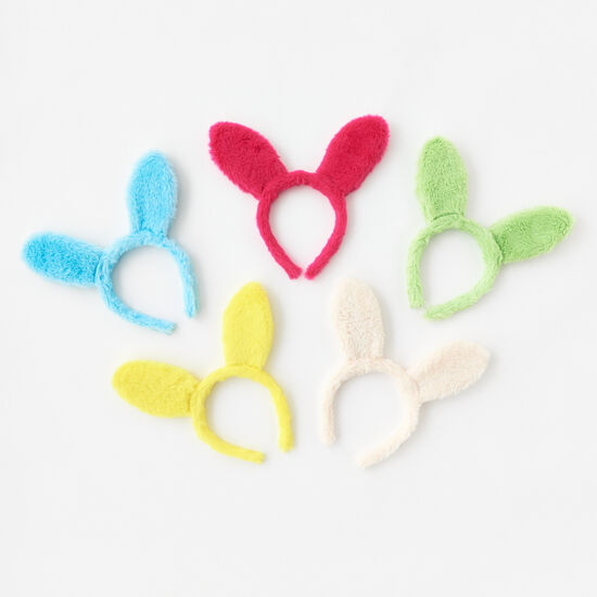Fuzzy Bunny Ear Headband, 5 Colors