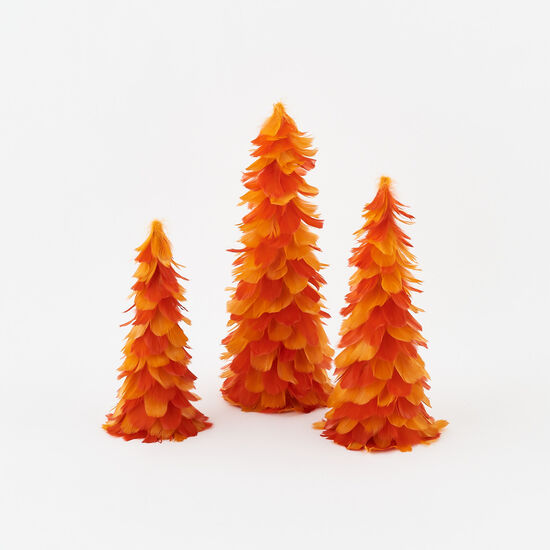 Orange Feather Tree - 3 Sizes