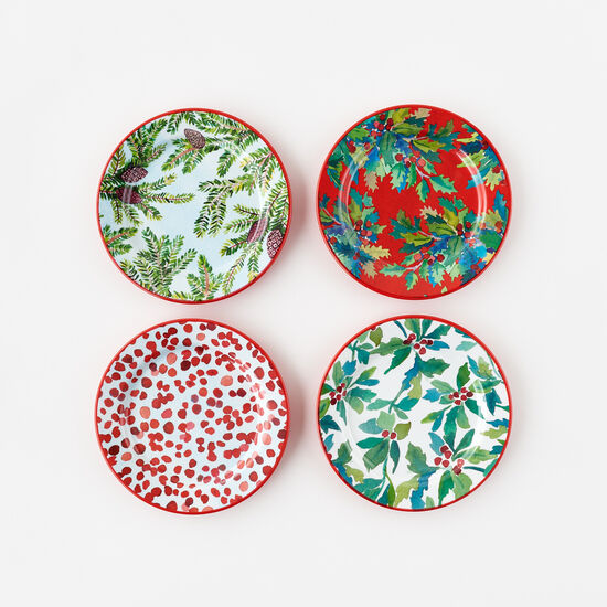Holly and Berries "Enamel" Plate - Melamine