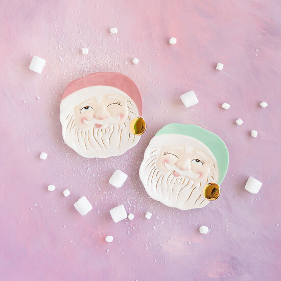 Papa Noel Plate, By Glitterville, 2 Colors