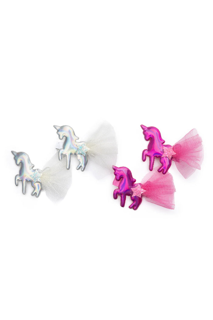 Iridescent Unicorns Hairclips - 2 COLORS