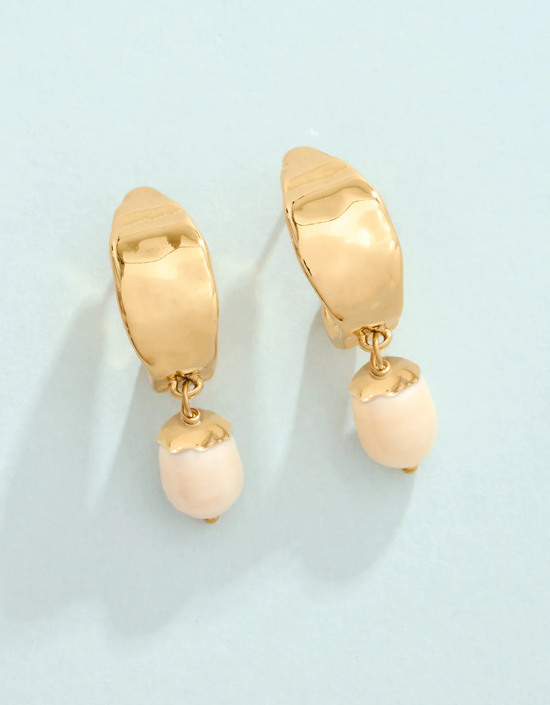 Spartina Harbor Island Hoop Earrings Pearl