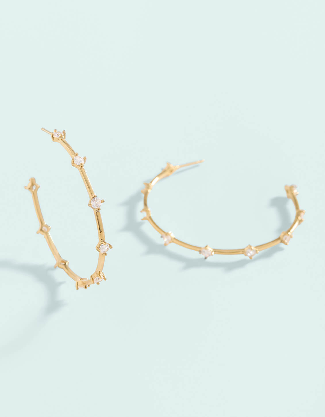 Spartina 449 Spanish Wells Hoop Earrings Crystal 45mm