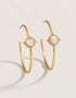 Spartina 449 Barony Hoop Earrings Mother-of-Pearl 40mm