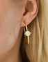 Spartina 449 Barony Hoop Earrings Mother-of-Pearl 40mm - on model