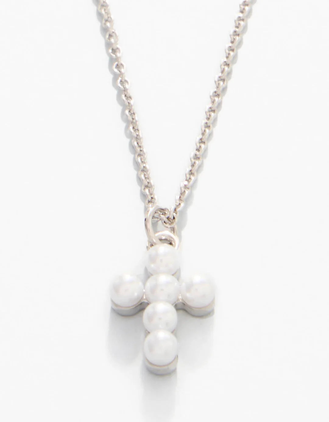 Spartina SLV Necklace 18" Faith/Pearl Cross Silver by Spartina 449