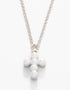 Spartina SLV Necklace 18" Faith/Pearl Cross Silver by Spartina 449