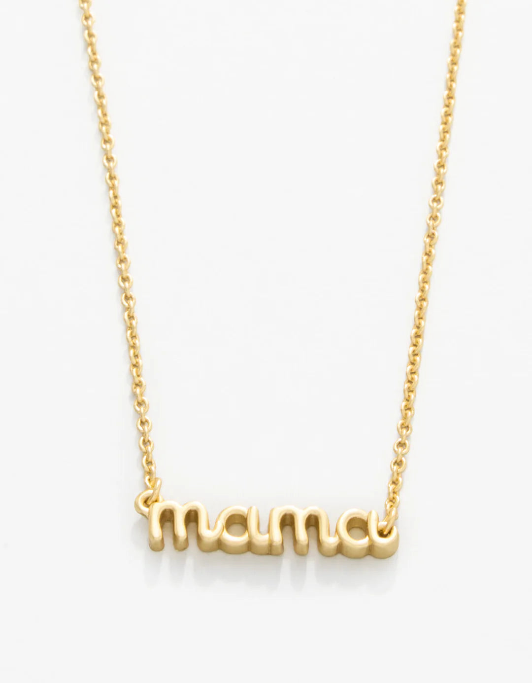 SpartinaS LV Necklace 18" Thanks Mama/Script Gold
