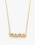 SpartinaS LV Necklace 18" Thanks Mama/Script Gold