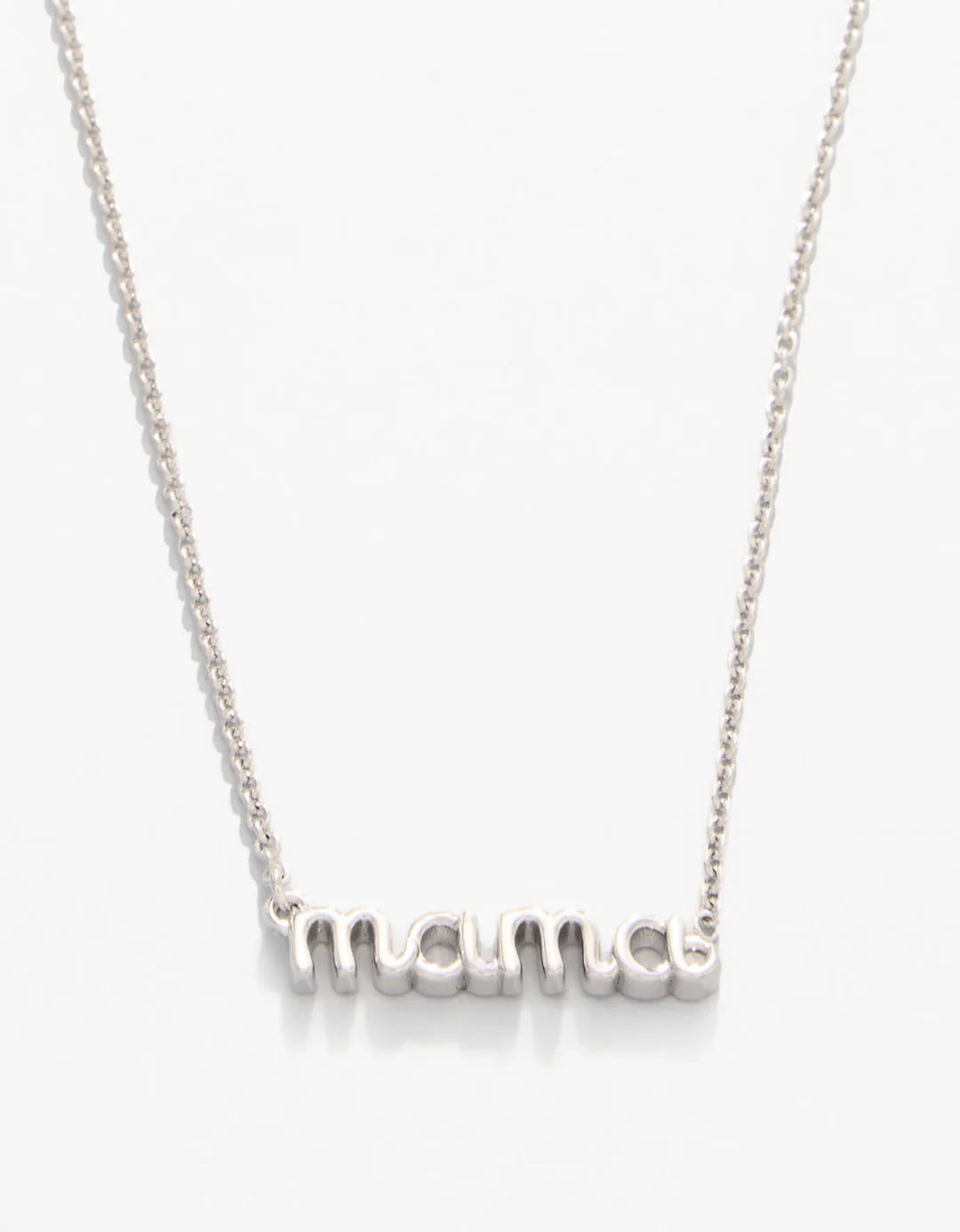 Spartina SLV Necklace 18" Thanks Mama/Script Silver