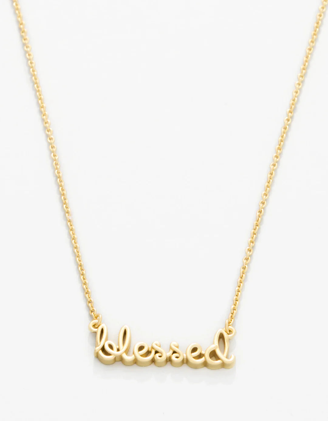Spartina SLV Necklace 18" Blessed/Script Gold