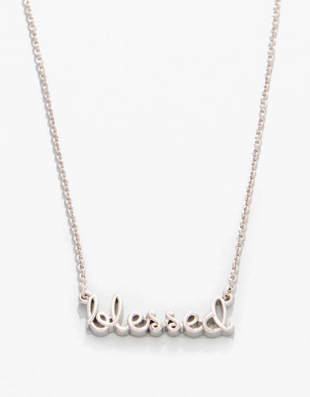 Spartina SLV Necklace 18" Blessed/Script Silver