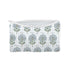 Ida Mae June Floral Blue Quilted Small Makeup Bag
