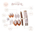 Starburst Green Four Corners Leather Earrings