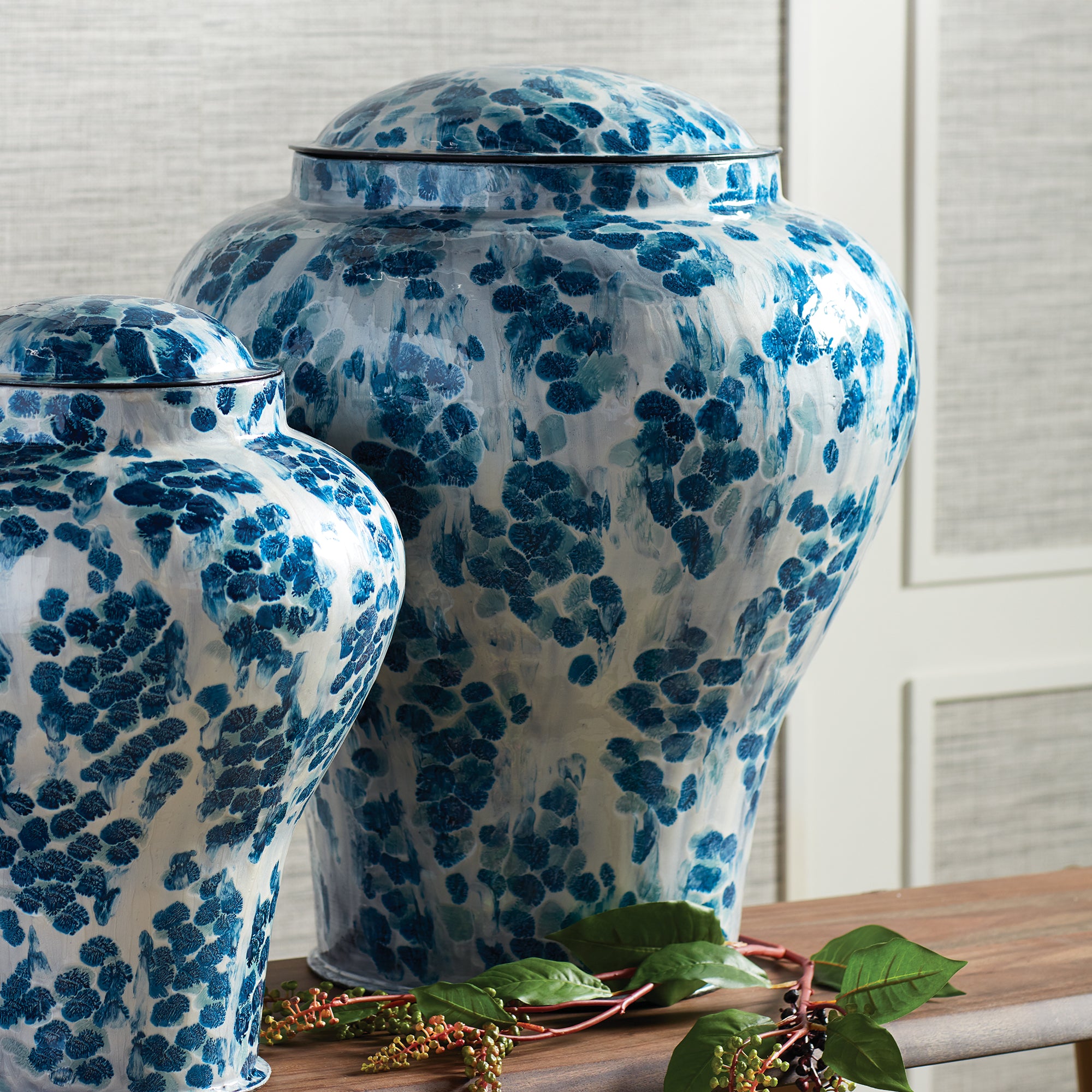 Floret Lidded Urn Tall - View 2