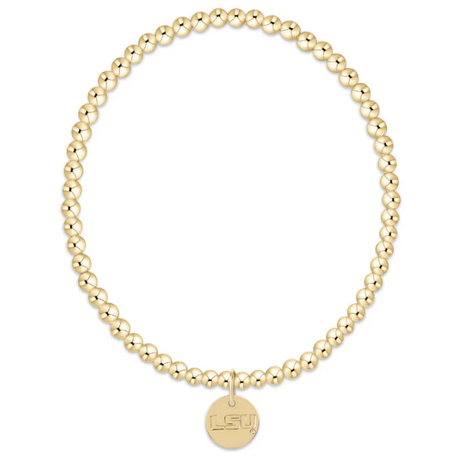 enewton extends - gameday ecollegiate classic gold 3mm bracelet -lsu disc