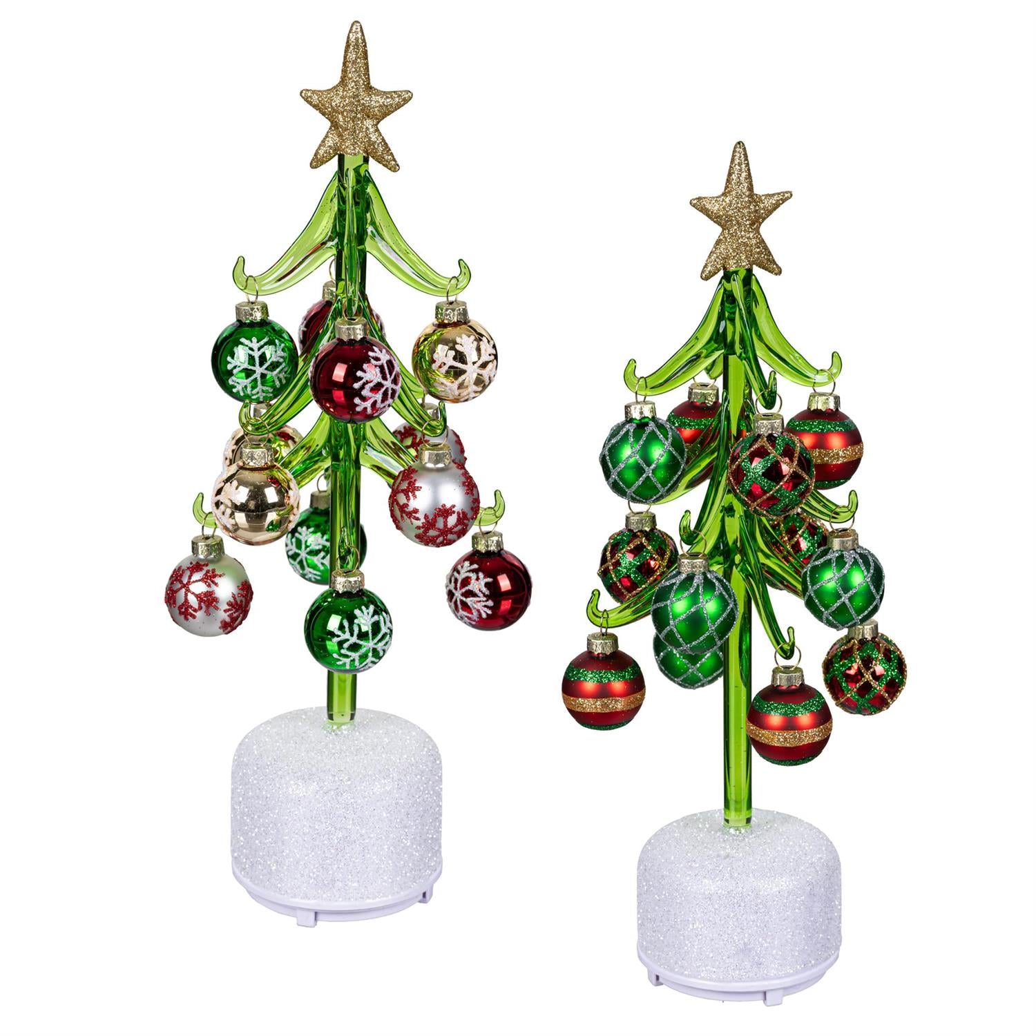 Heartfelt Cheer LED Glass Tree with Ornaments