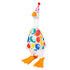 Tabletop fabric Gordy goose wearing the Birthday accessory set - alternate view