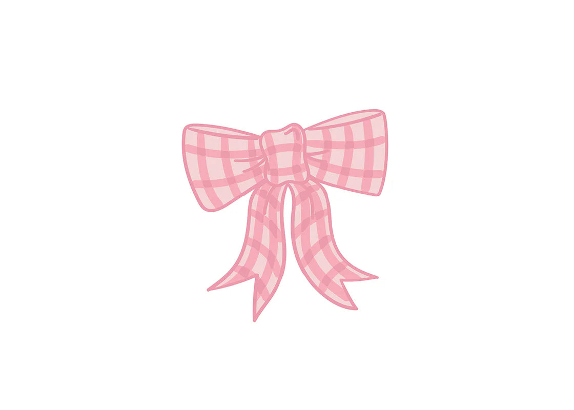 HAPPY EVERYTHING PINK GINGHAM BOW MINI ATTACHMENT