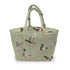 Ida Mae Mallory Ducks Olive Linen Quilted Handbag