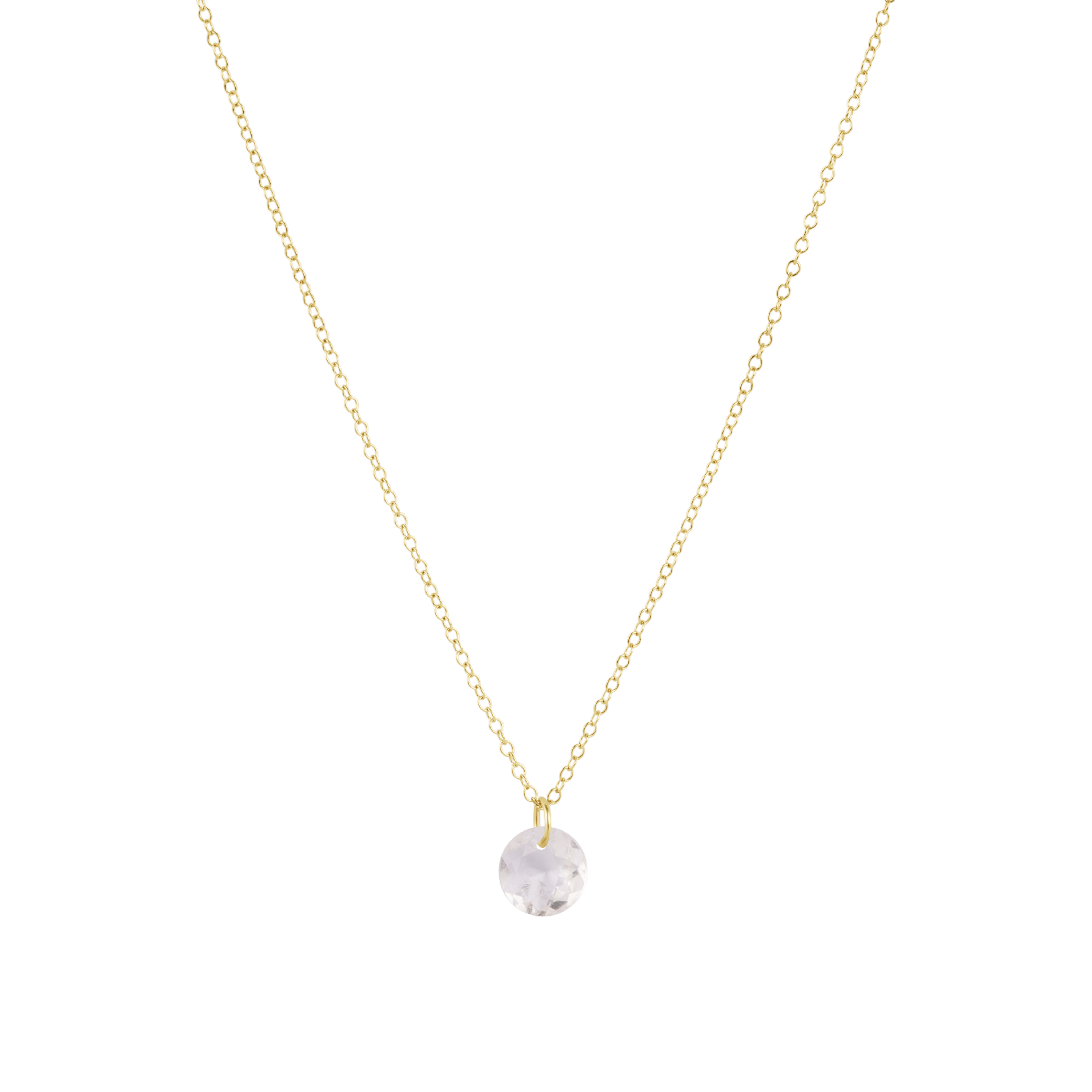 16" Necklace Gold - Reflection Small Charm - 04