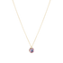 16" Necklace Gold - Reflection Small Charm - 06