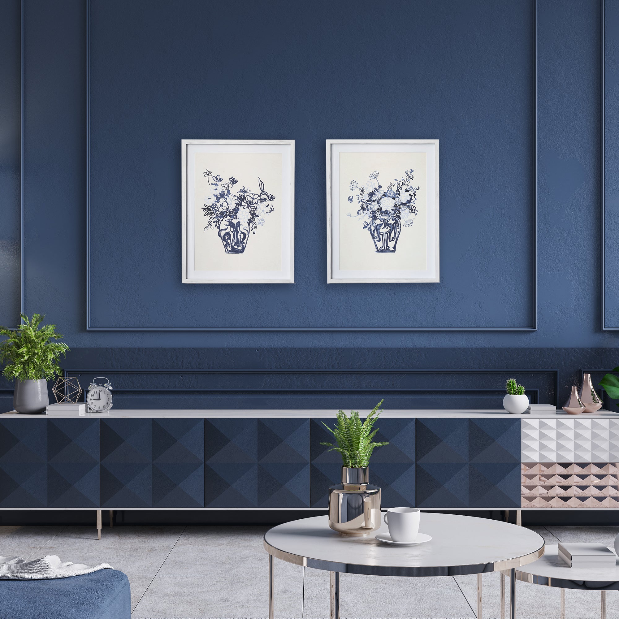 Matched Pair Floral Prints, Set Of 2 - View 3