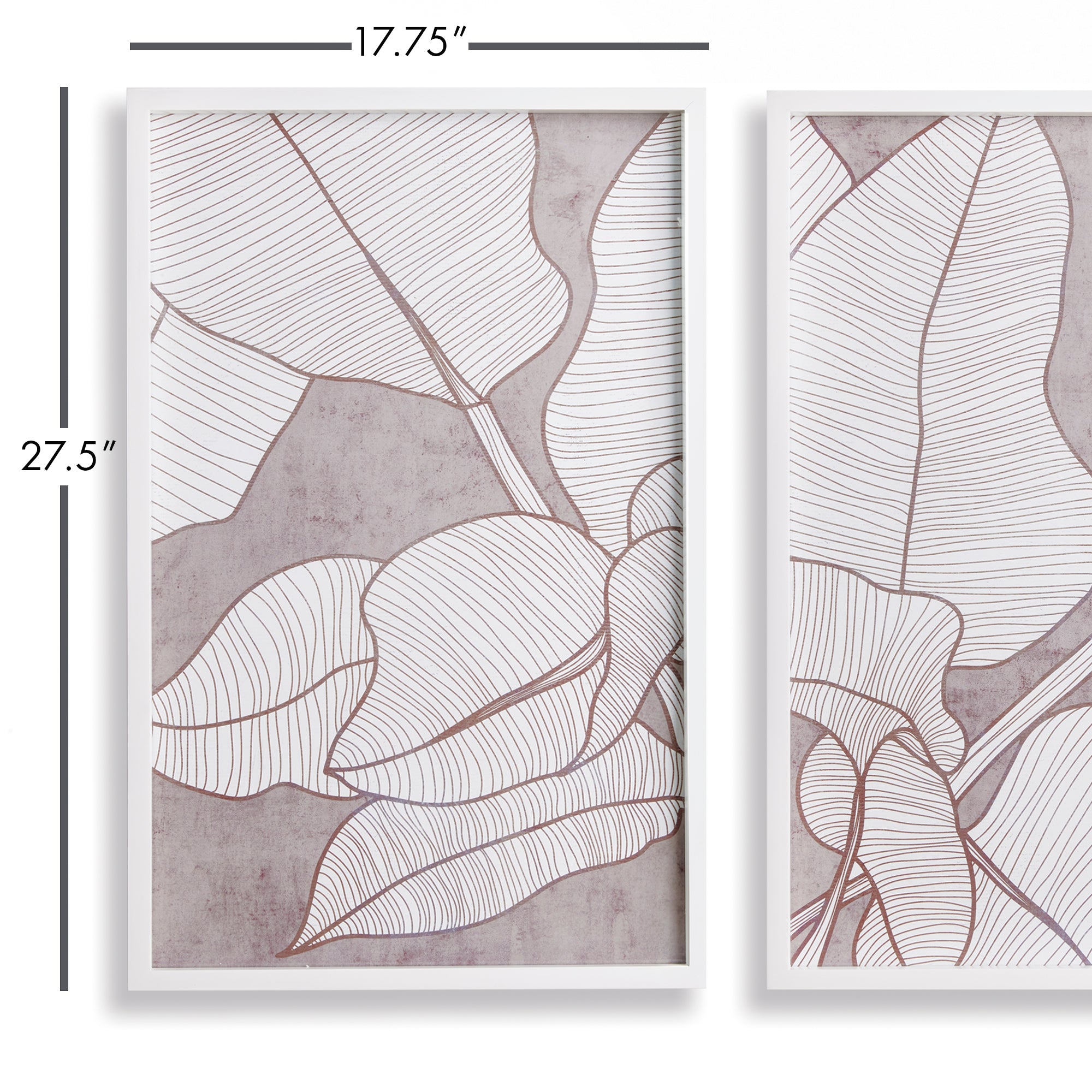PALM LEAF PRINTS, SET OF 2 - view 2