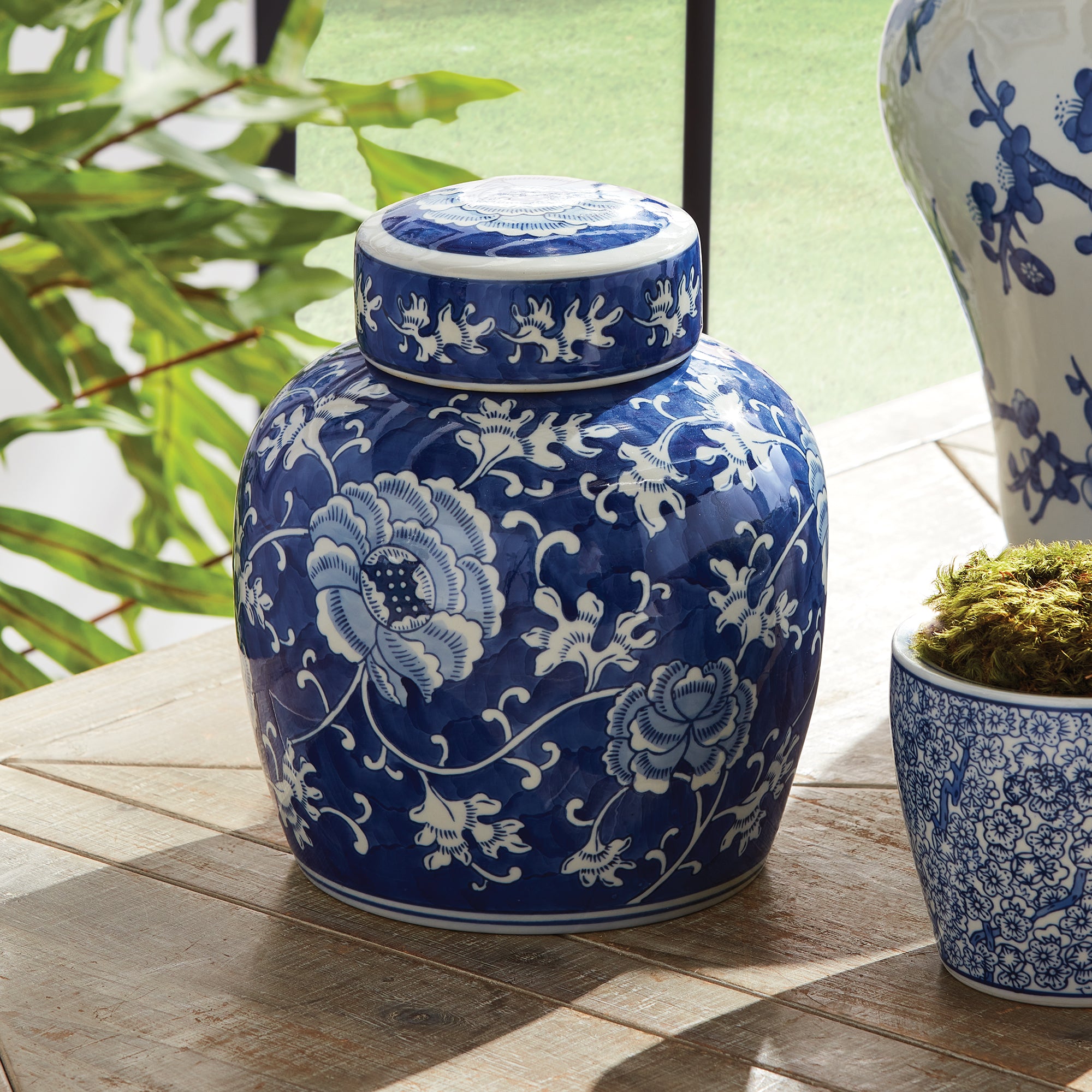 Barclay Butera Dynasty Lotus Lidded Jar - View 5