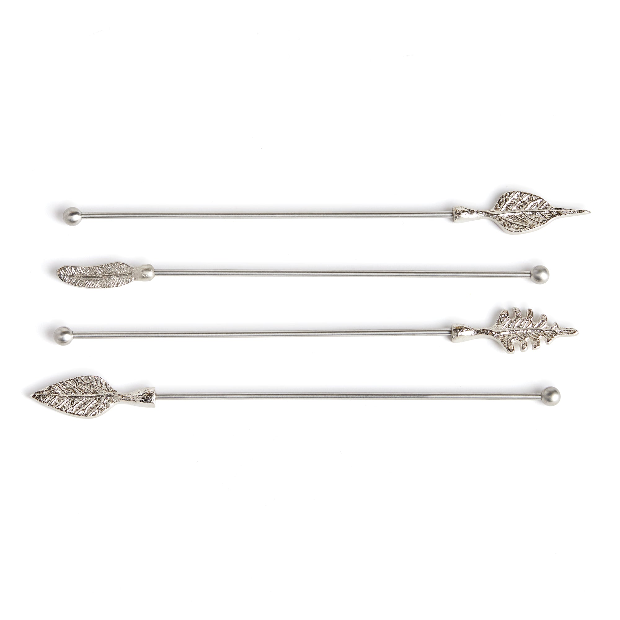 Leaf Swizzle Sticks, Set Of 4