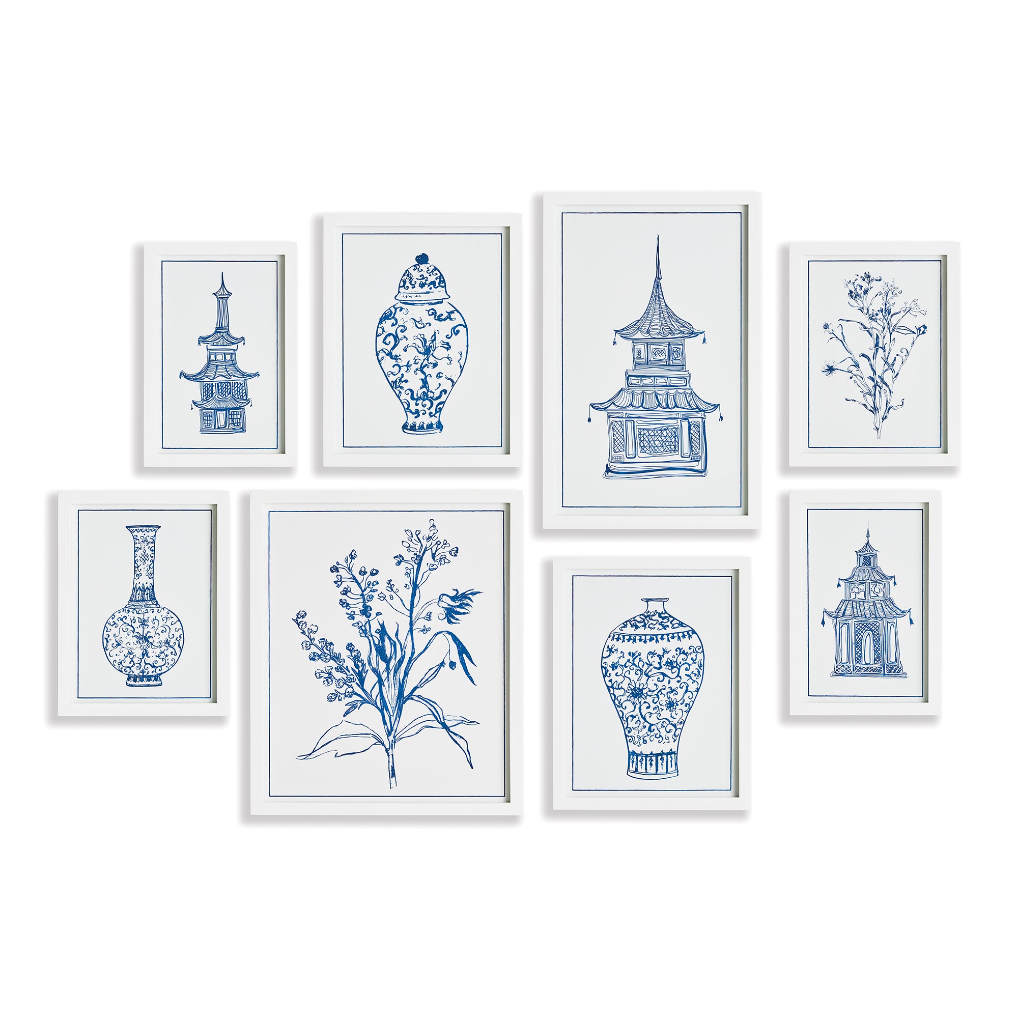 CHINOISERIE GALLERY, SET OF 8 BY NAPA HOME & GARDEN