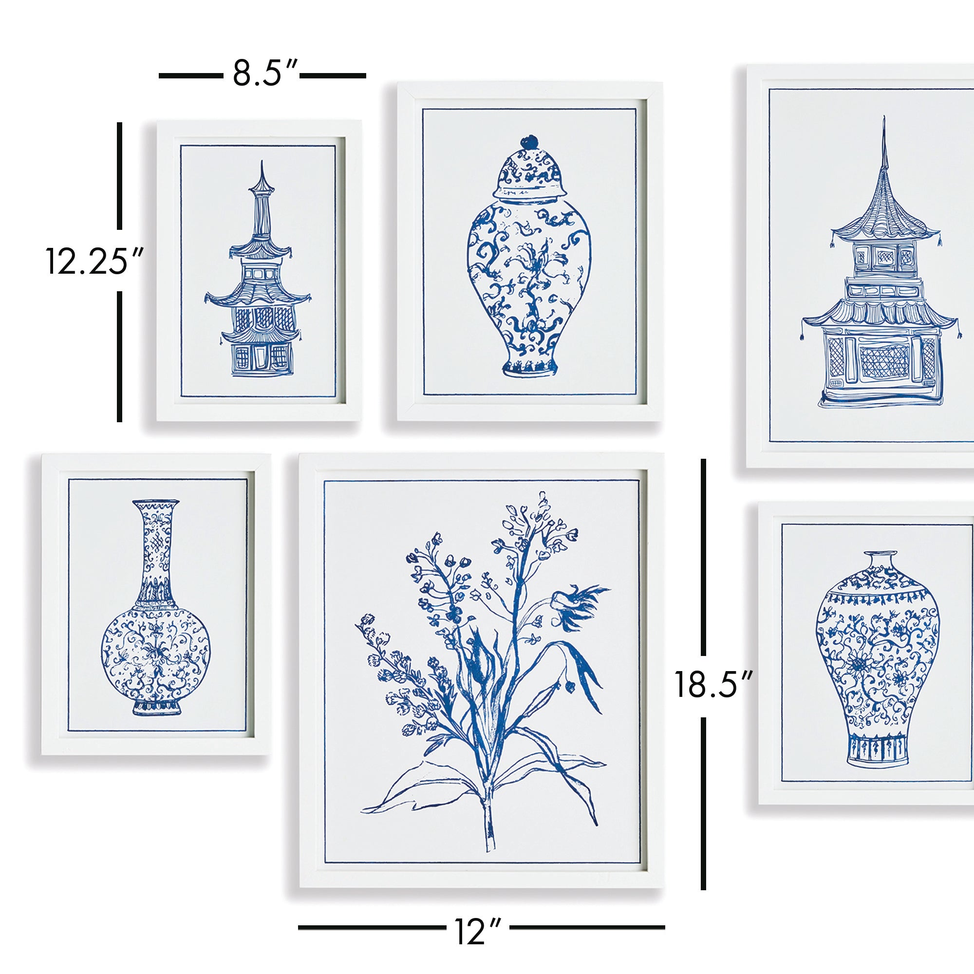 Chinoiserie Gallery, Set Of 8 - View 2