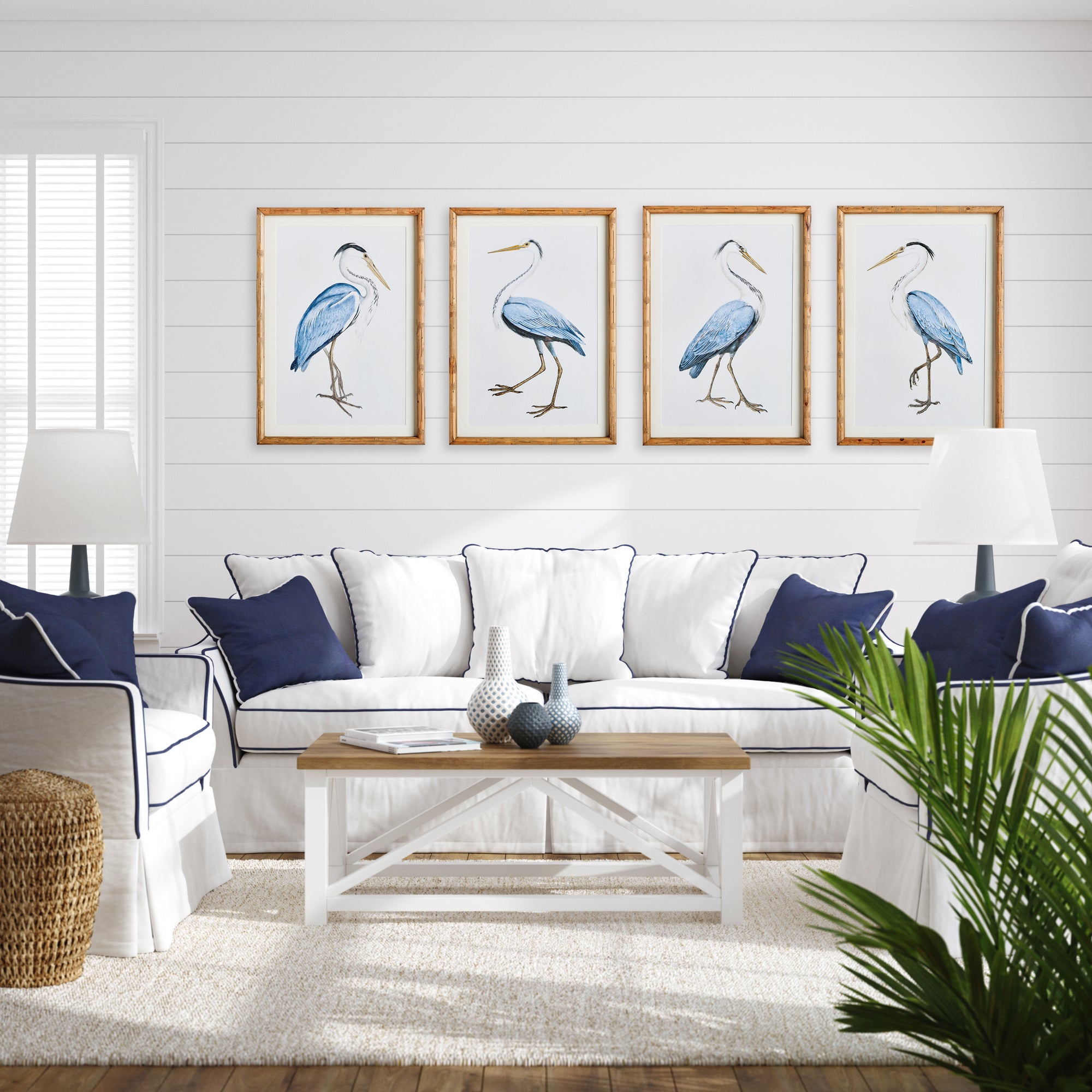 ELEGANT BLUE HERON PRINTS, SET OF 4 - view 4