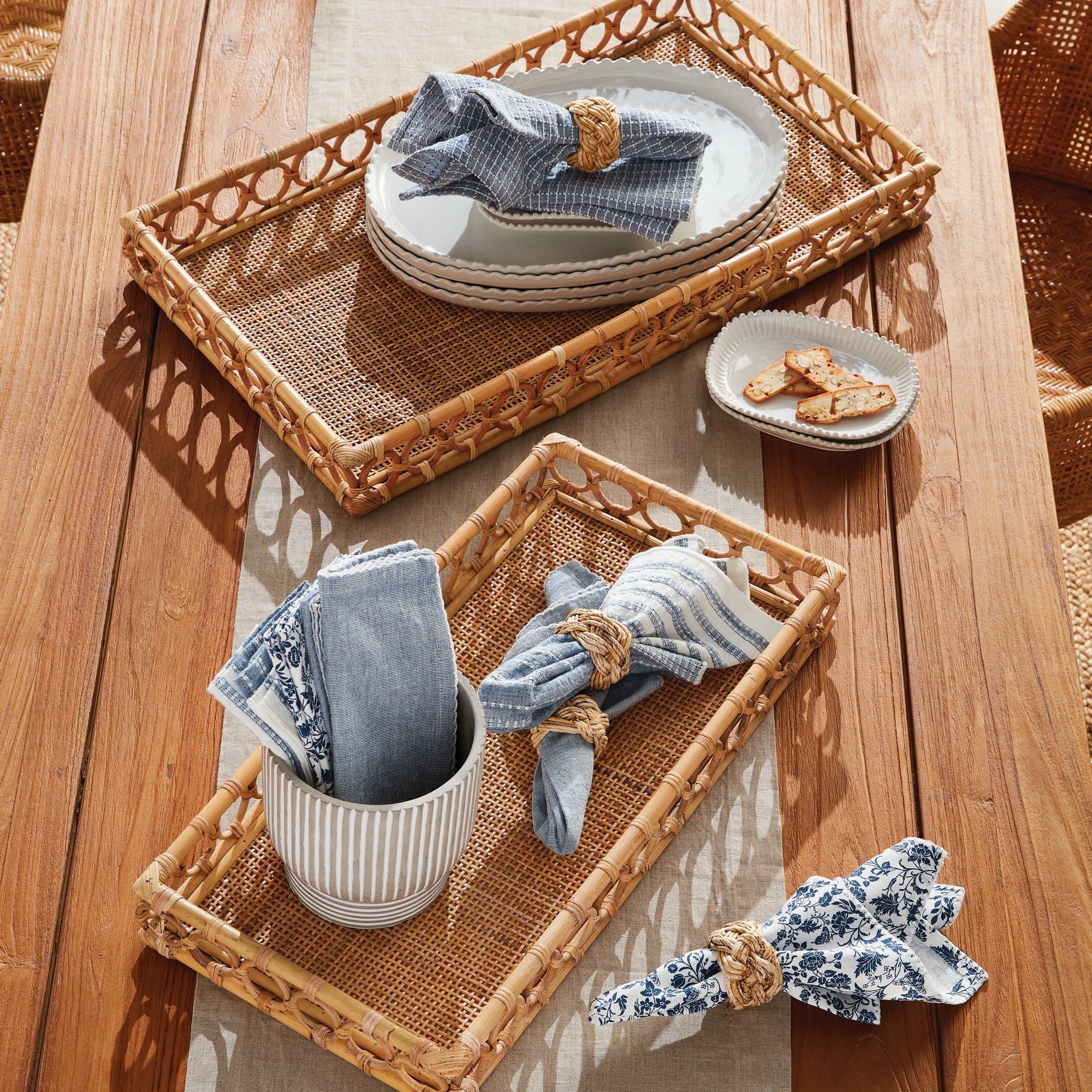 NINETTE RECTANGULAR TRAYS, SET OF 2 - view 7
