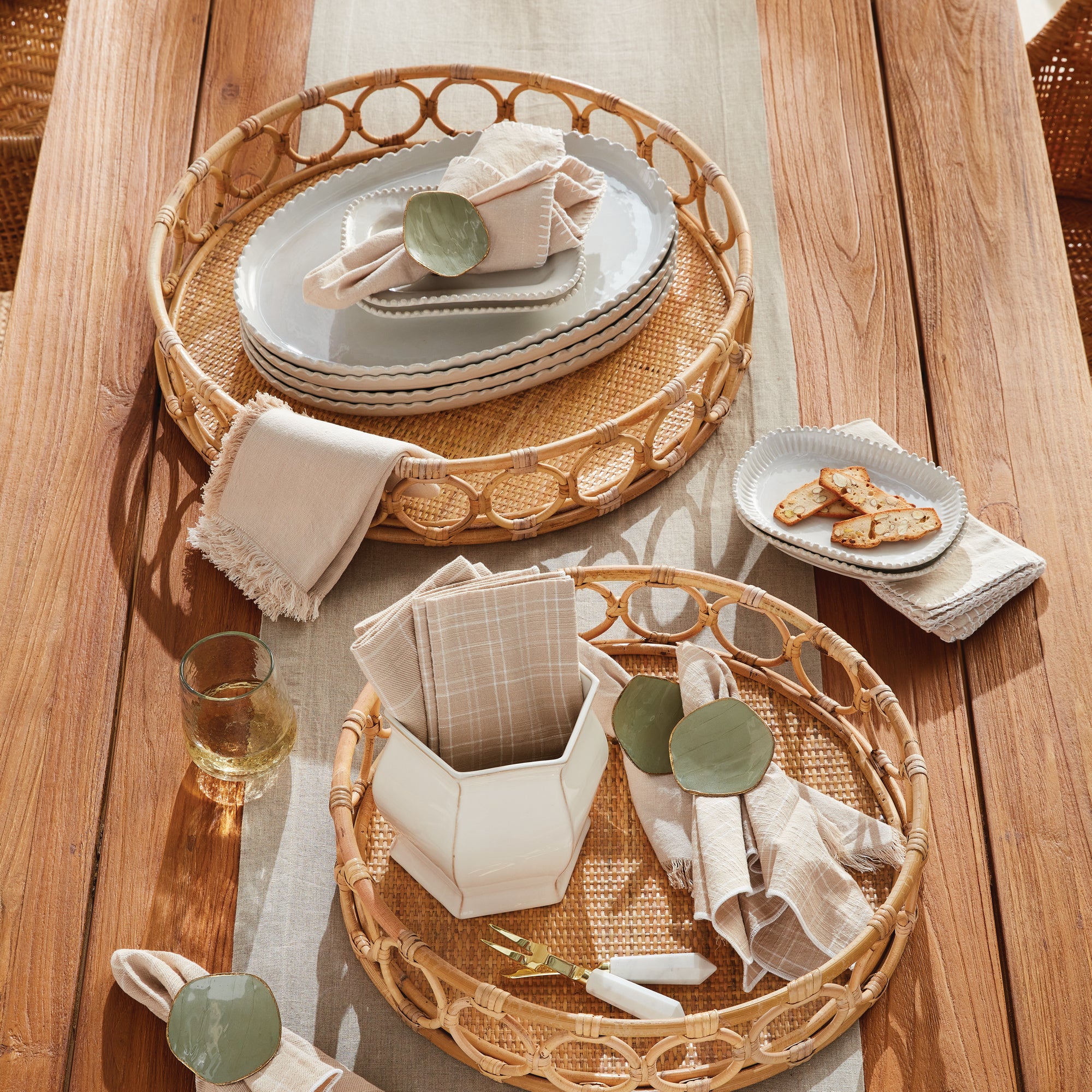 NINETTE ROUND TRAYS, SET OF 2 - view 5