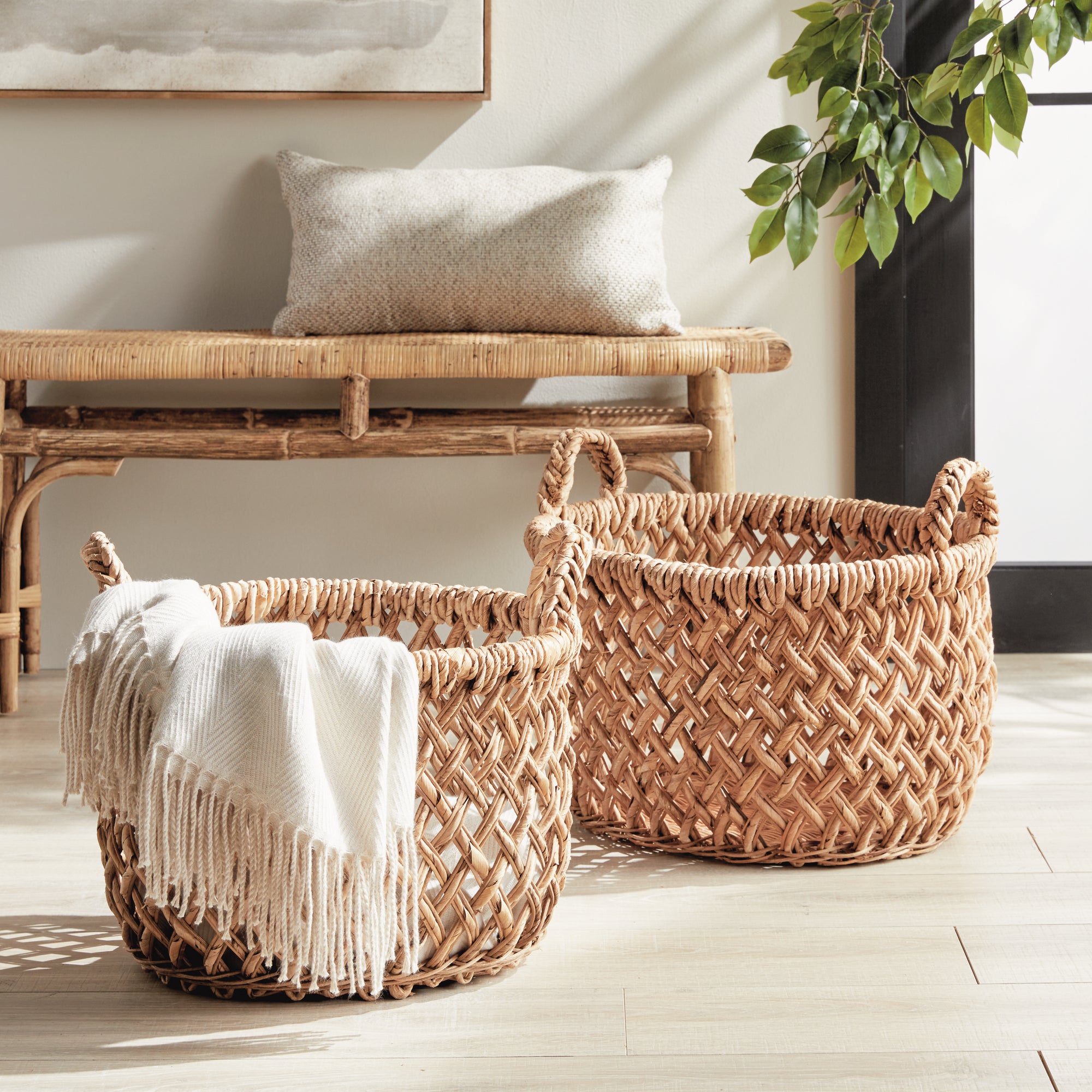 Emlyn Baskets With Handles, Set Of 2 - View 5