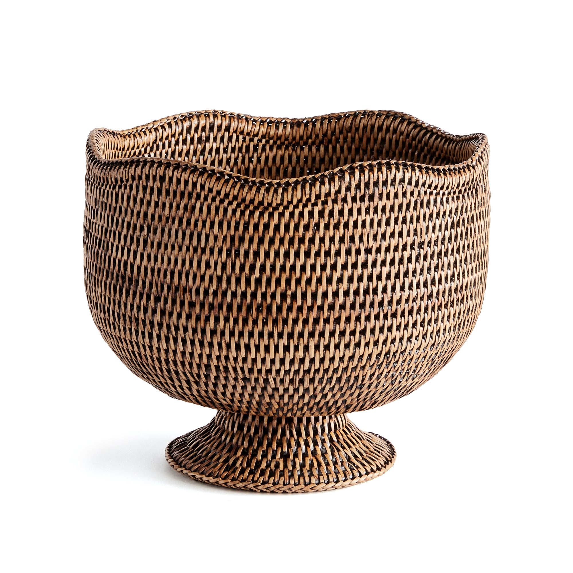 Burma Rattan  Footed Cachepot