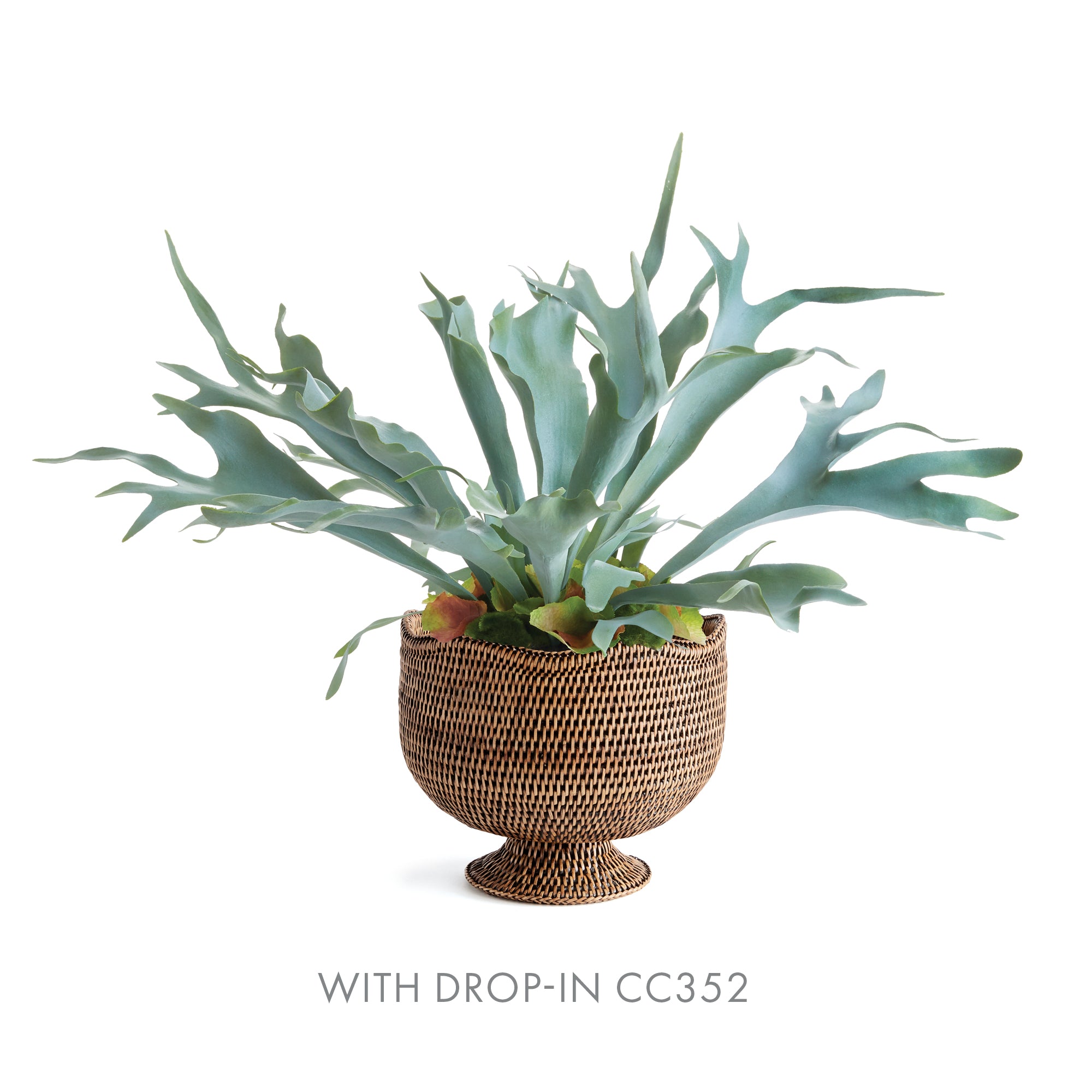 BURMA RATTAN  FOOTED CACHEPOT - view 5