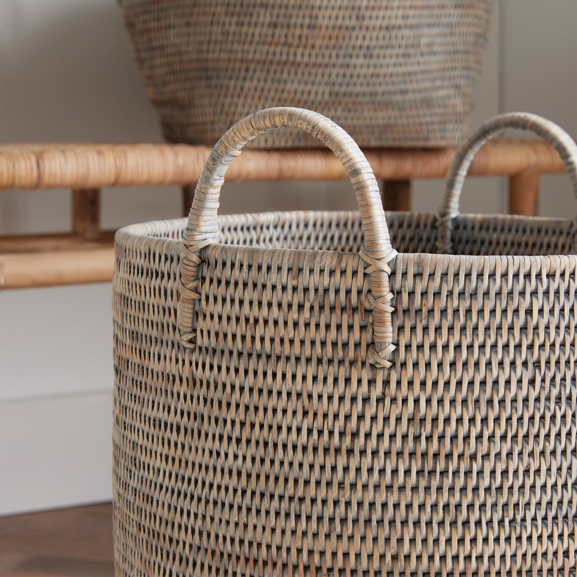 Burma Rattan Orchard Baskets, Set Of 2 - View 2