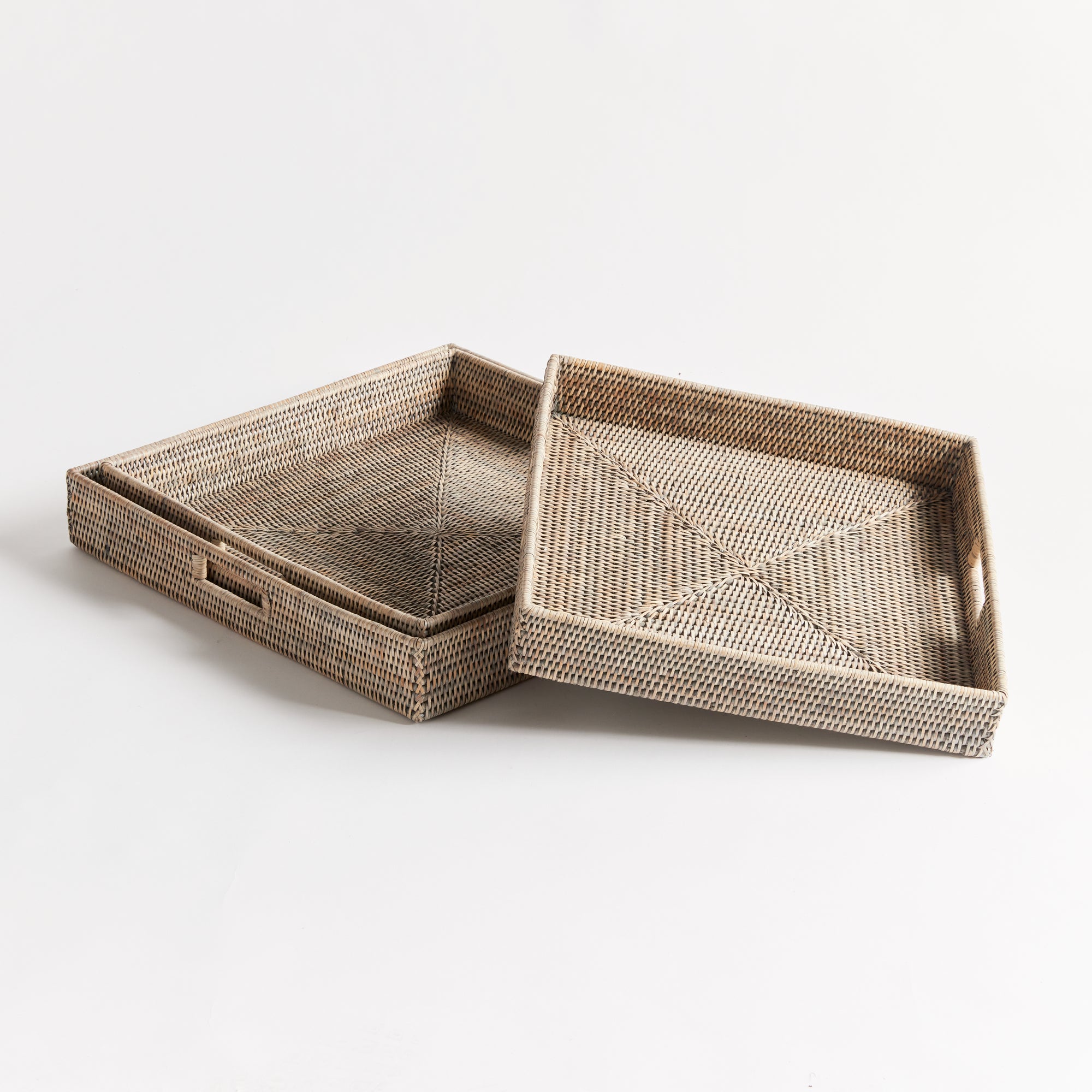 Burma Rattan Ottoman Trays, Set Of 3 - View 4