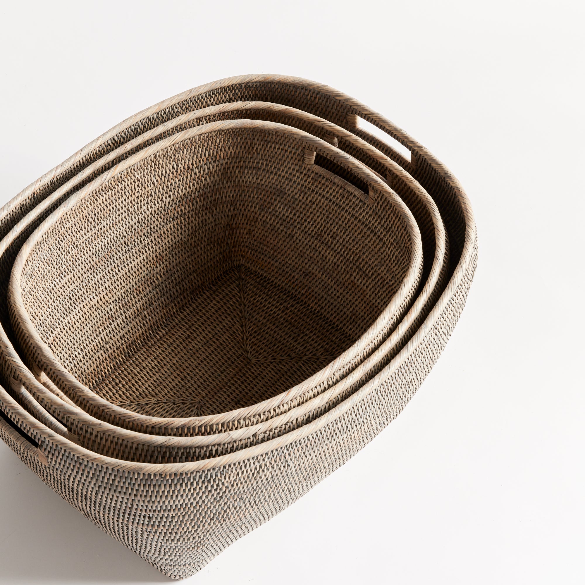 BURMA RATTAN FAMILY BASKETS, SET OF 3 - view 3