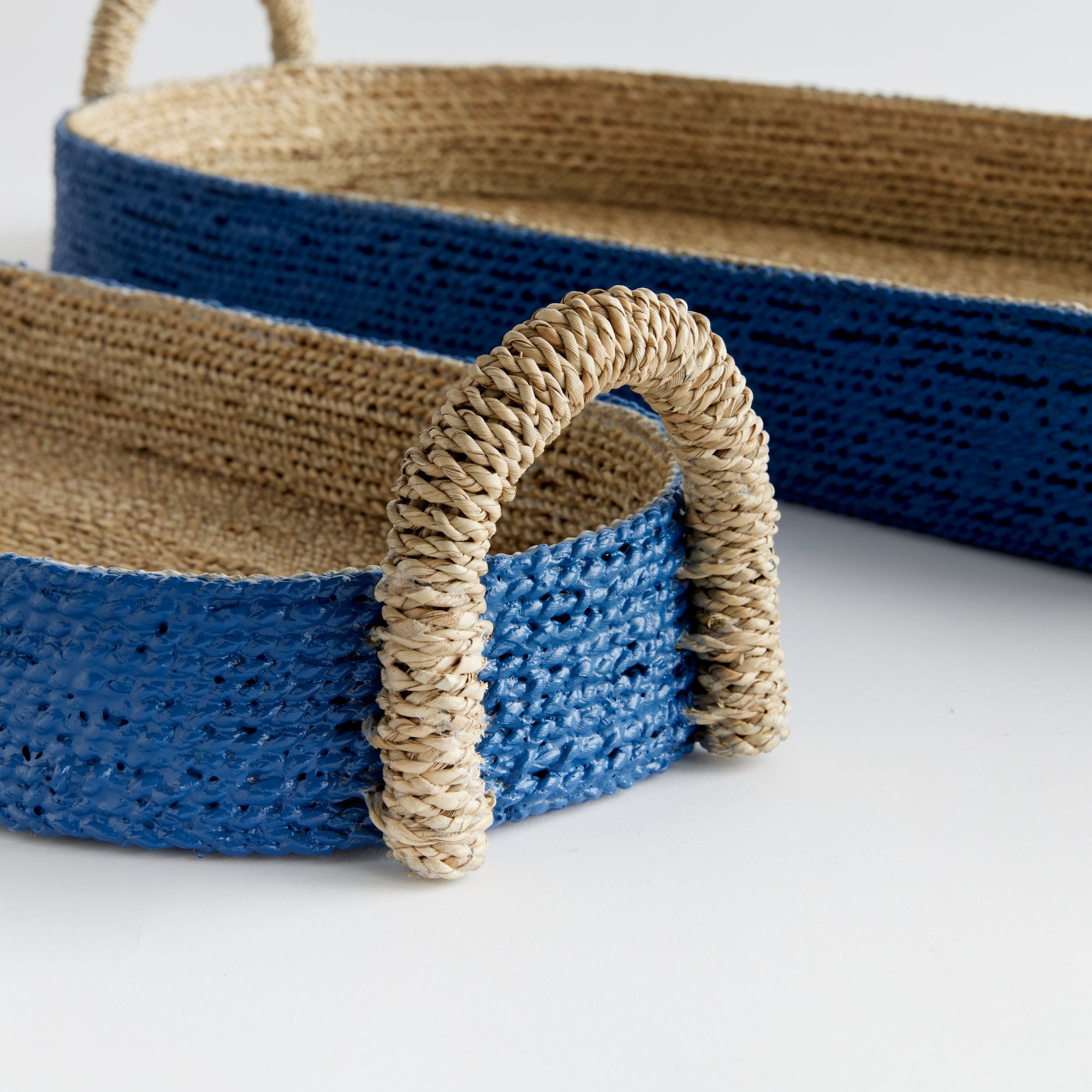 TIANA SEAGRASS LONG OVAL BASKETS, SET OF 2 - view 3