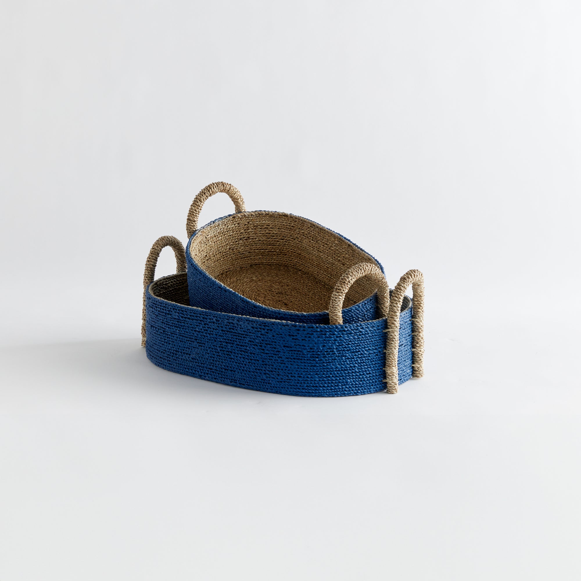 TIANA SEAGRASS SHORT OVAL BASKETS, SET OF 2 - view 4