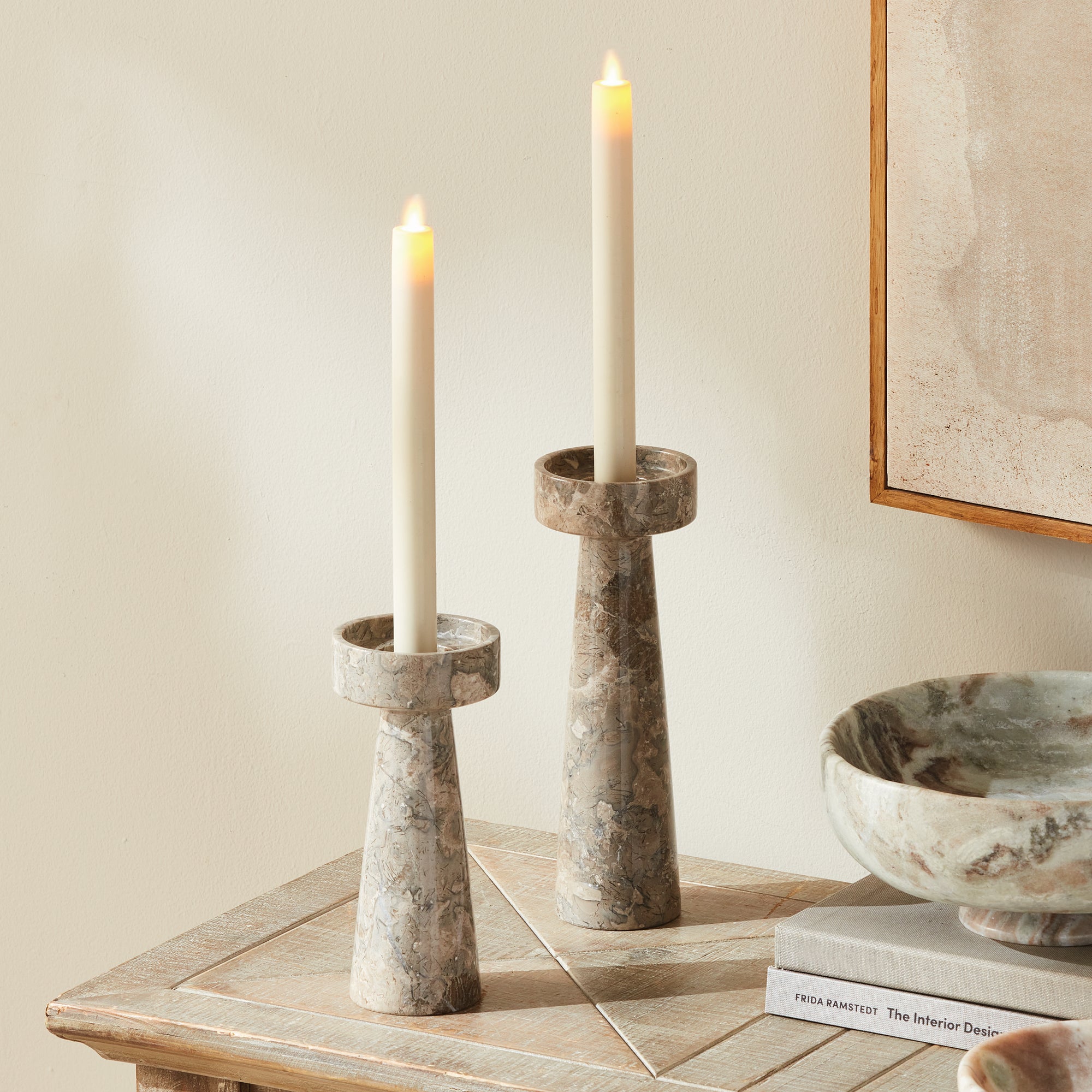 Terrene Candle Stands, Set Of 2 - View 2