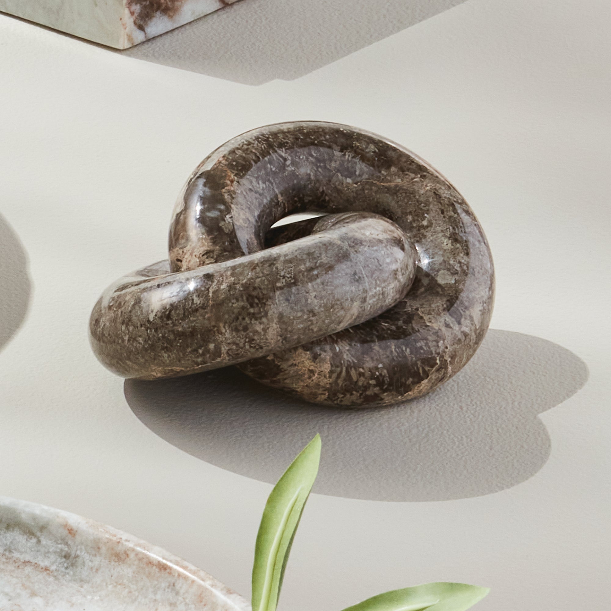 Linked Marble Rings Sculpture - View 6