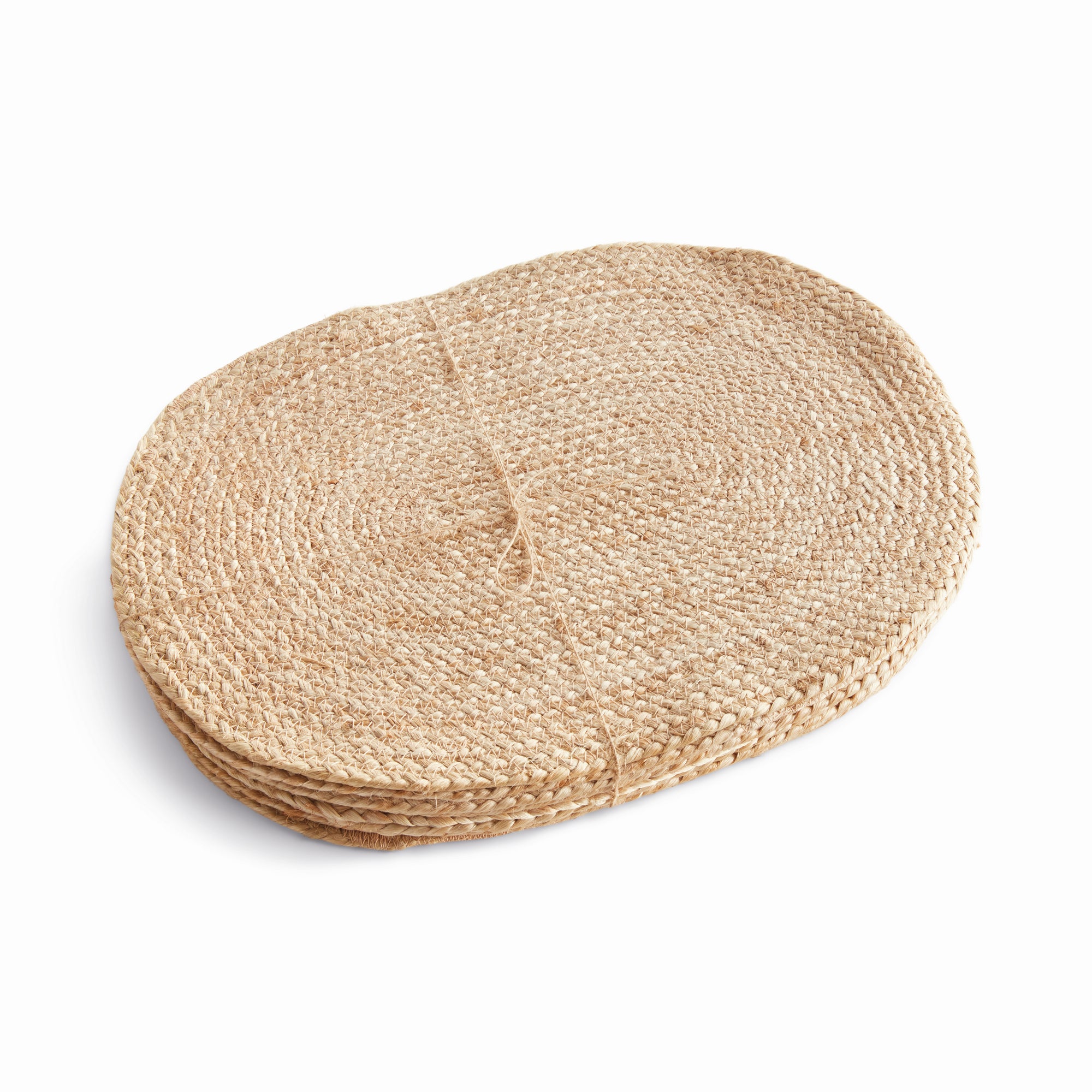 Jute Coil Oval Placemats, Set Of 8