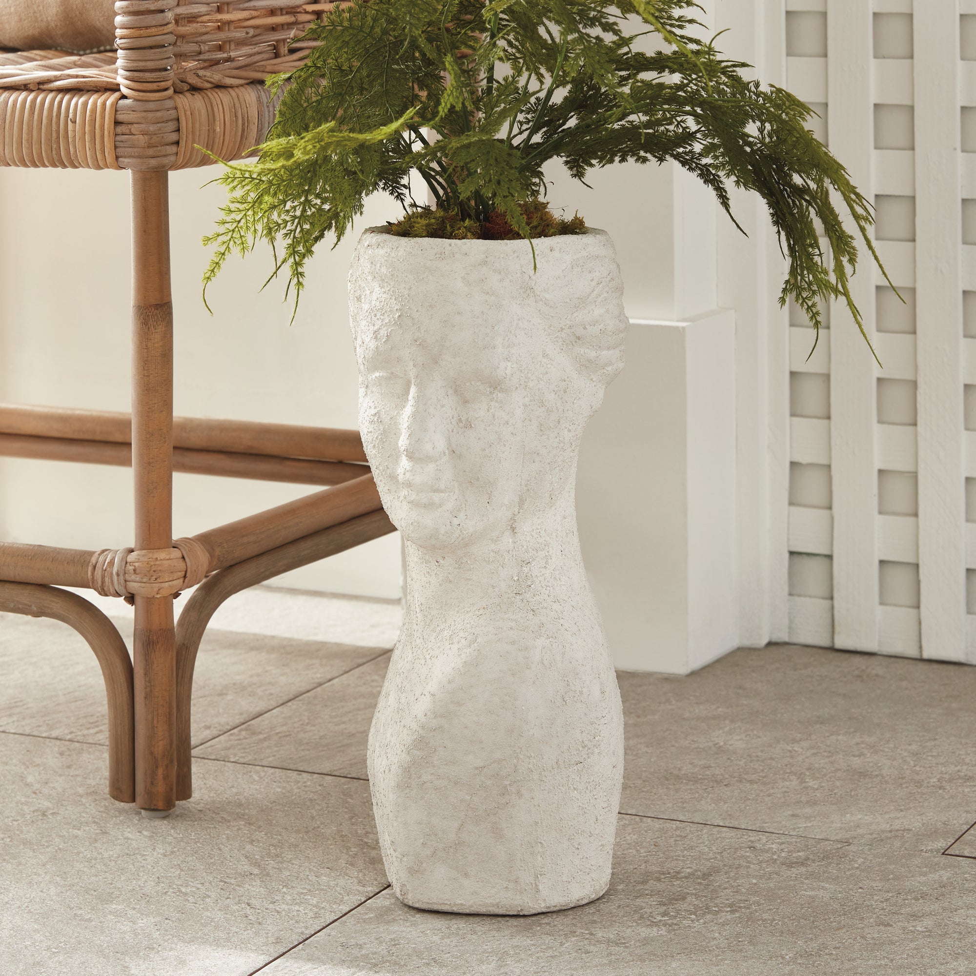 WEATHERED GARDEN FEMALE BUST PLANTER - view 9