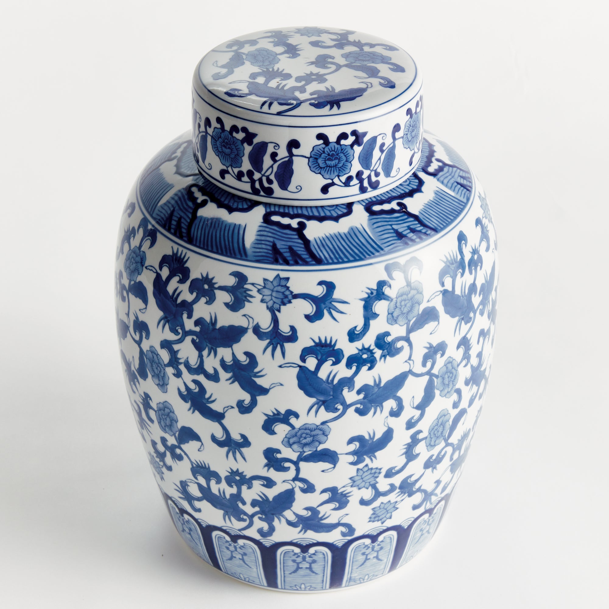 Barclay Butera Dynasty Blossom Lidded Jar - View 2